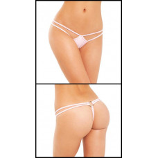 Low Rise Double String Thong With "O" Ring Back